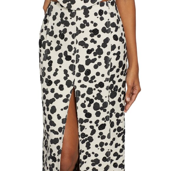 NWT AREA Dalmation Denim Maxi Skirt size 4 - Picture 5 of 6